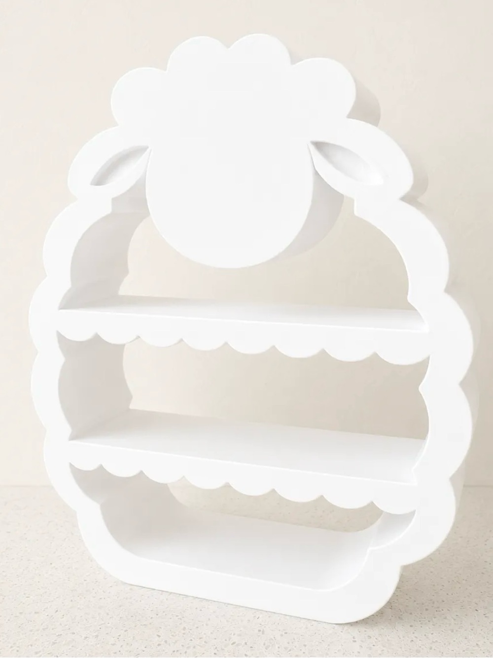 White Sheep-Shaped Decorative Wall Shelf by